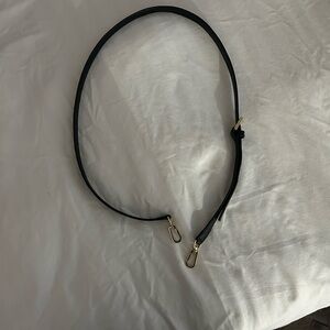 Tory Burch Black Adjustable Leather Purse Strap